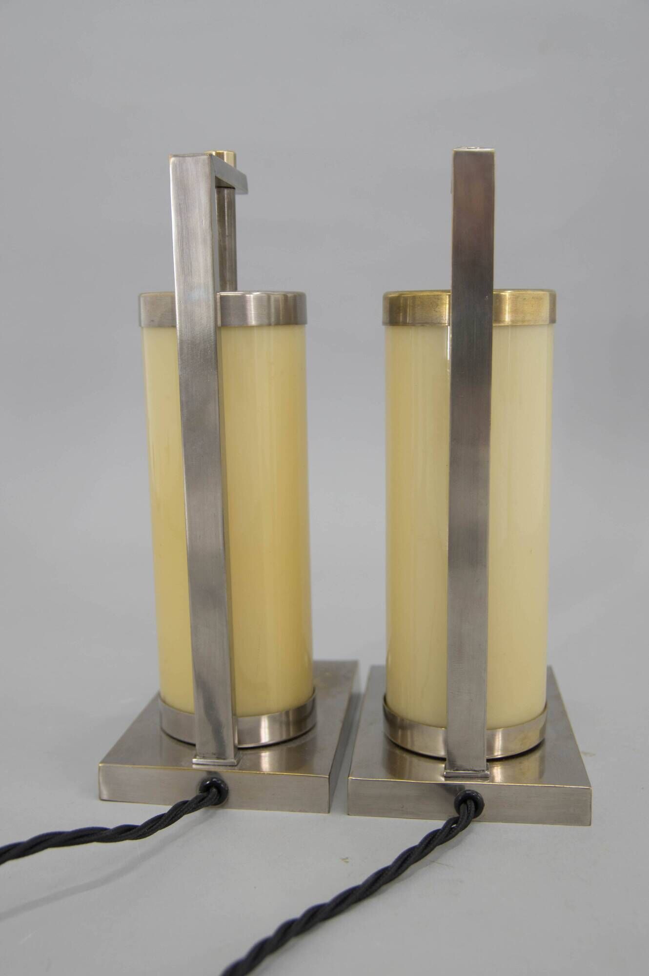 Set of Two Bauhaus / Functionalist Table or Bedside Lamps, 1930s