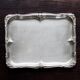 Vintage rectangular stainless steel tray - Rockery edge