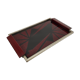 Geometric decor glass tray fixed under glass