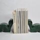 Pair of alabaster bookends, Italian design, vintage 16 cm