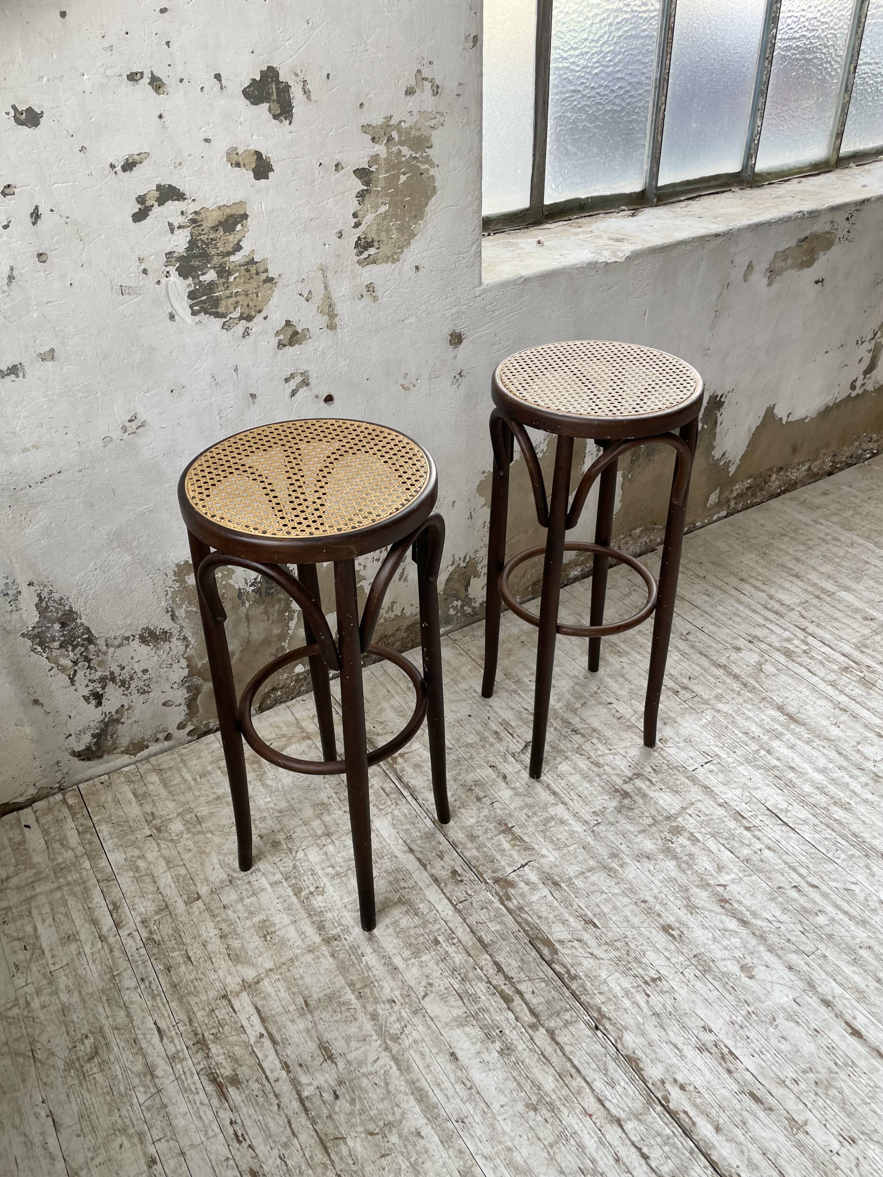 High cane bistro stools