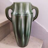 Large enameled ceramic vase 1940 Vierzon ceramic