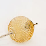 Hanging lamp brass and glass