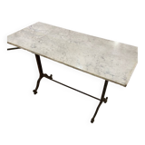 Antique cast iron and marble bistro table