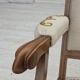 Chaise berçante danoise des années 1930, dossier haut, laine tissée à la main d'origine, bois de frêne.