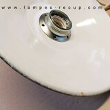 Vintage enameled pendant lamp ready to install with bulb