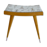 Stool footrest wooden feet compass