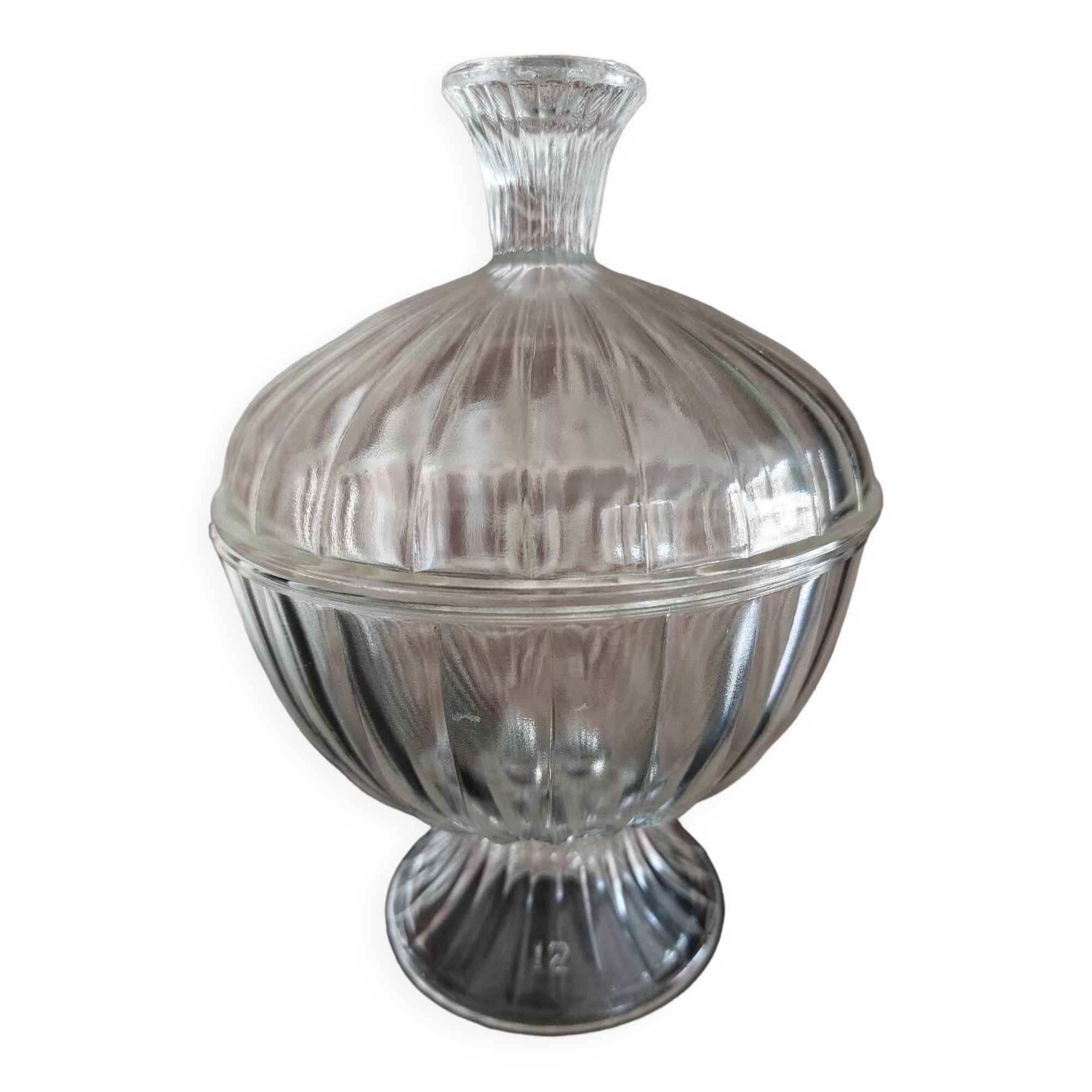 Old sugar bowl or glass candy dish