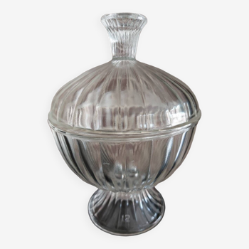 Old sugar bowl or glass candy dish