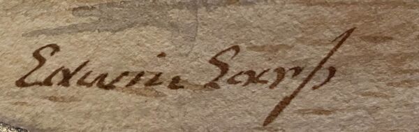 Paire d'aquarelles ''Paysage lucustre'' Edwin Earp (1851-1945)