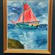 Original Swedish Oil on Panel – “Sailboat on the Water” by U. Ekshard – Signed – Dated 1971 – Vintage & Framed