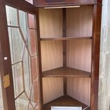 English corner mahogany bookcase/display cabinet