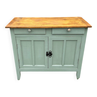 Vintage Parisian sideboard in cedar green