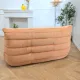 Togo apricot 2-seater and 3-seater sofa set Ligne Roset