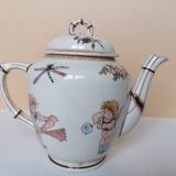 Teapot Sarreguemines cherub patterns