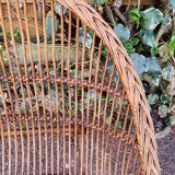 Vintage rattan and wicker armchair