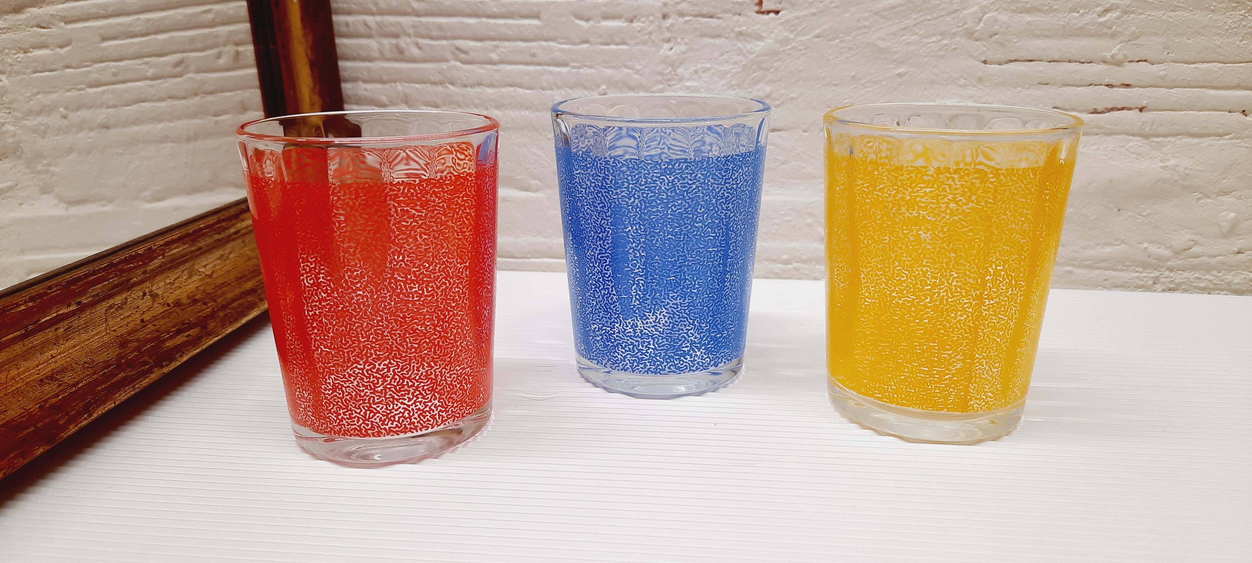 3 glasses cups Pepsy