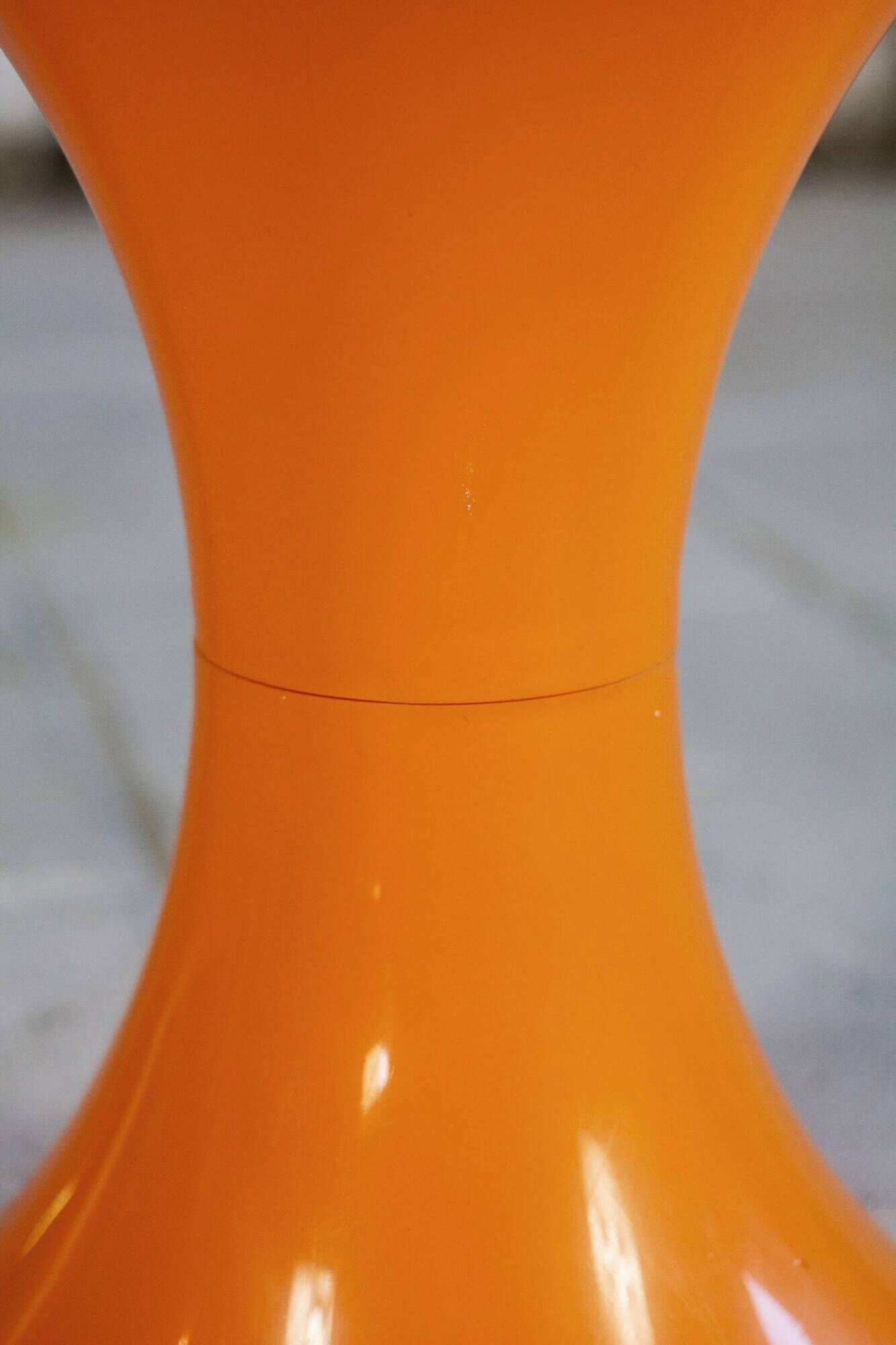 Set of 3 Tam Tam stools in orange by Henri Massonnet for Stamp, 1970.