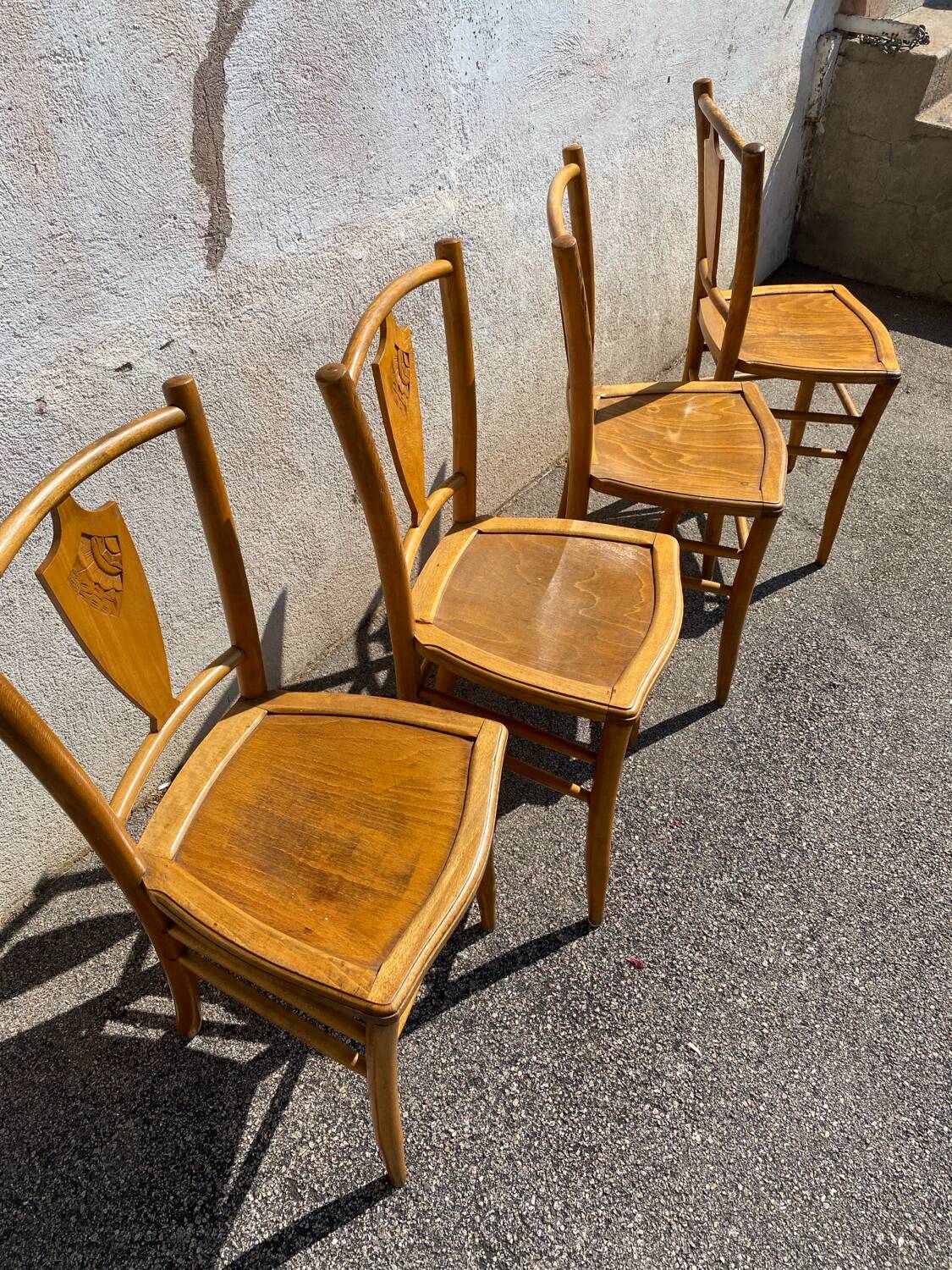 Set of 4 vintage bistro chairs