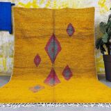 Handmade natural wool rug, size 150 x 260 cm