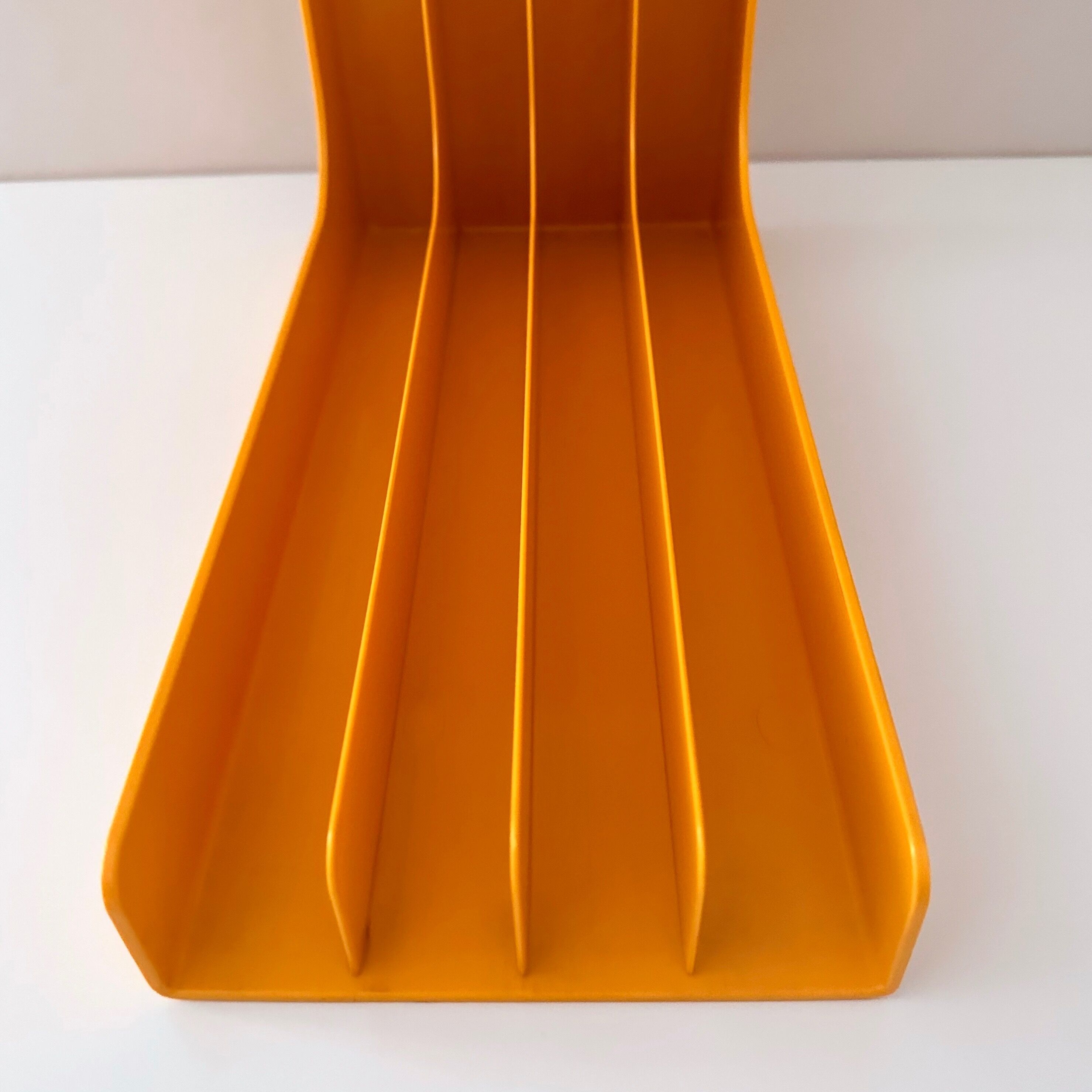 70s record stand Gustavberg yellow, Sweden