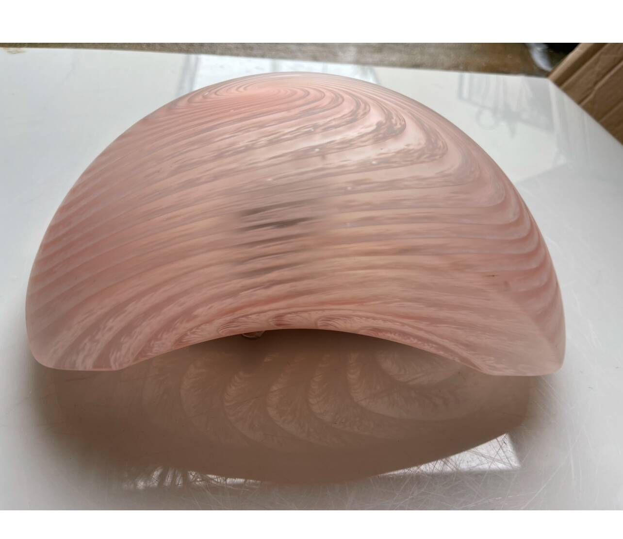 Lot de 3 appliques en verre de Murano rose des années 1970