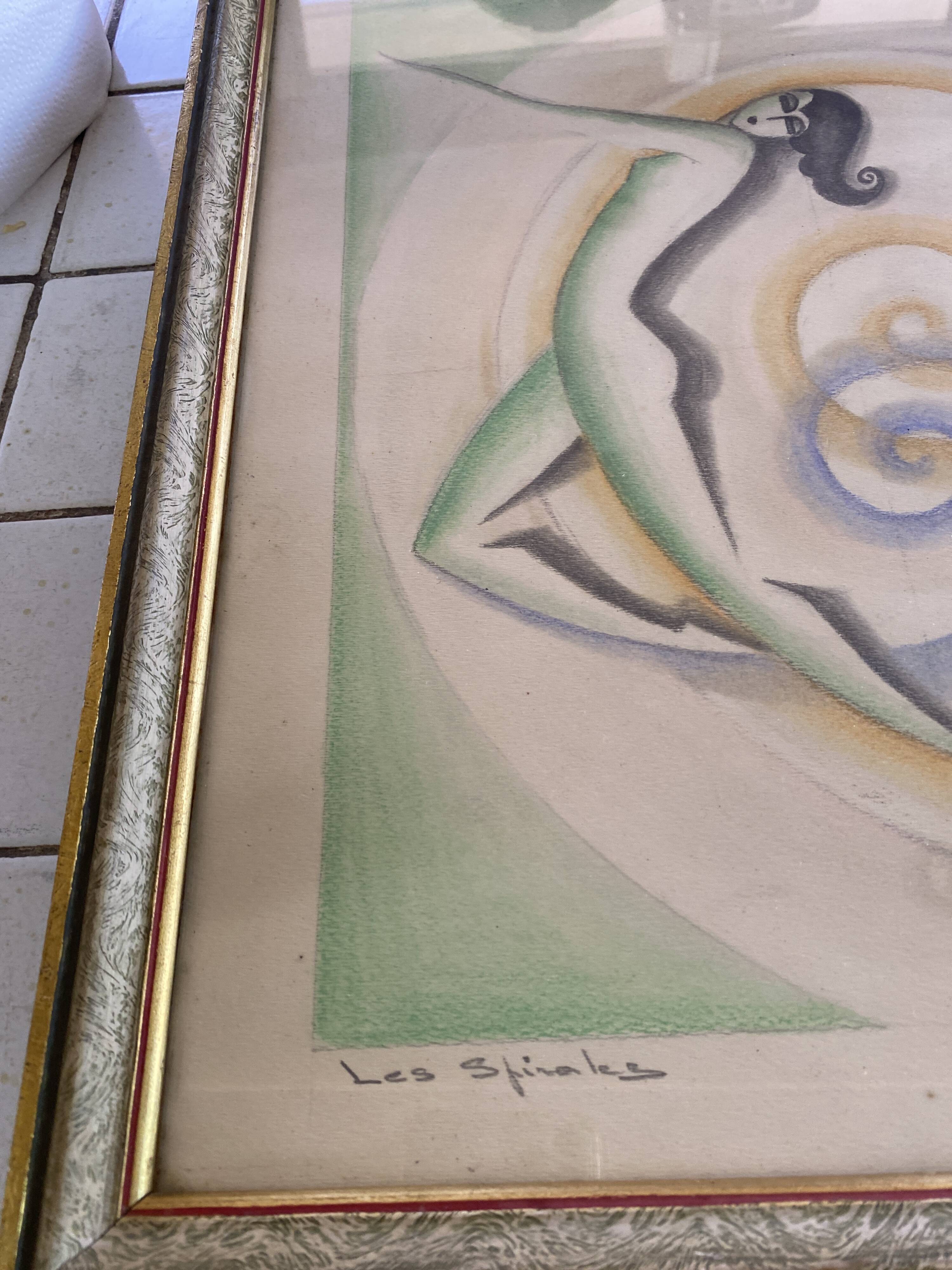 Original Art Deco drawings 1929 pair