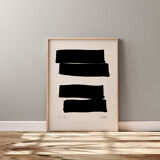 Framed abstract giclee art print 50x70cm