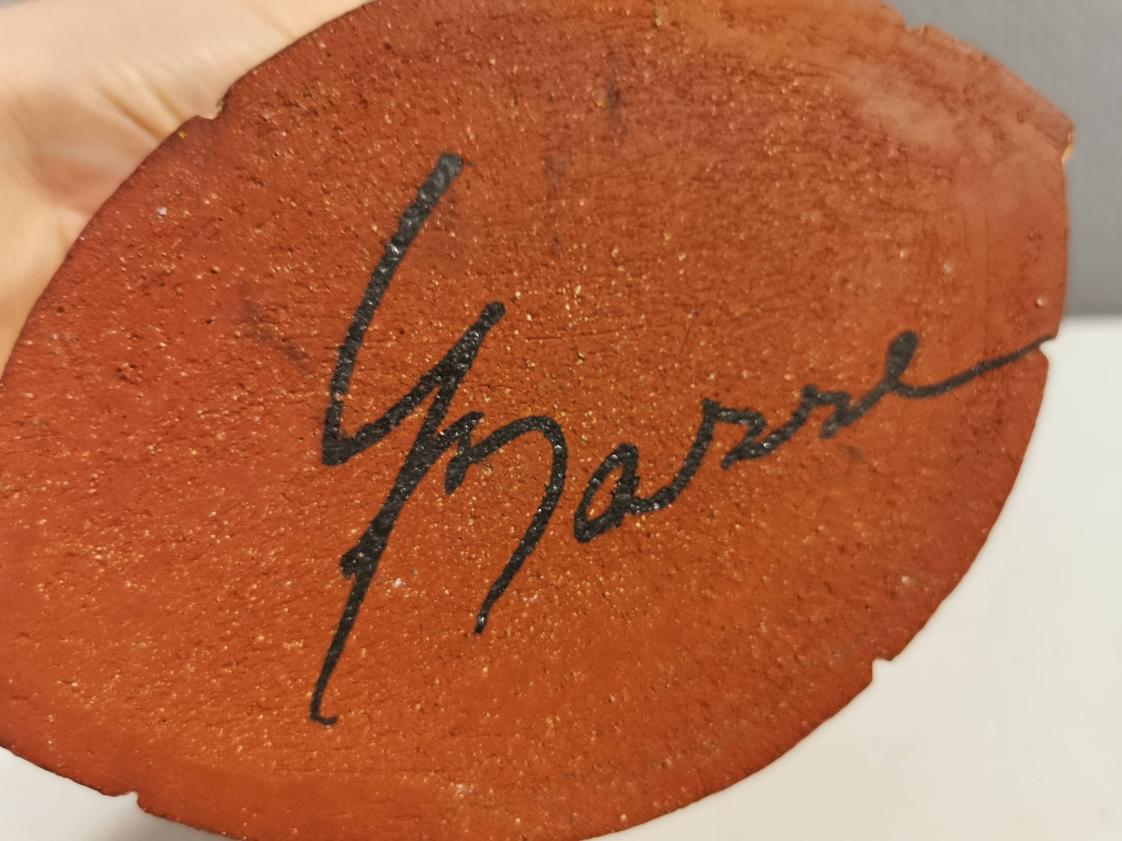 Ceramic vase, from charlotte basse denmark (signed at the bottom)