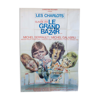Affiche "Le grand bazar Les Charlots" 1973 - 120x160cm