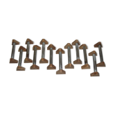12 knife holder sets from 1960 (wood and aluminum)