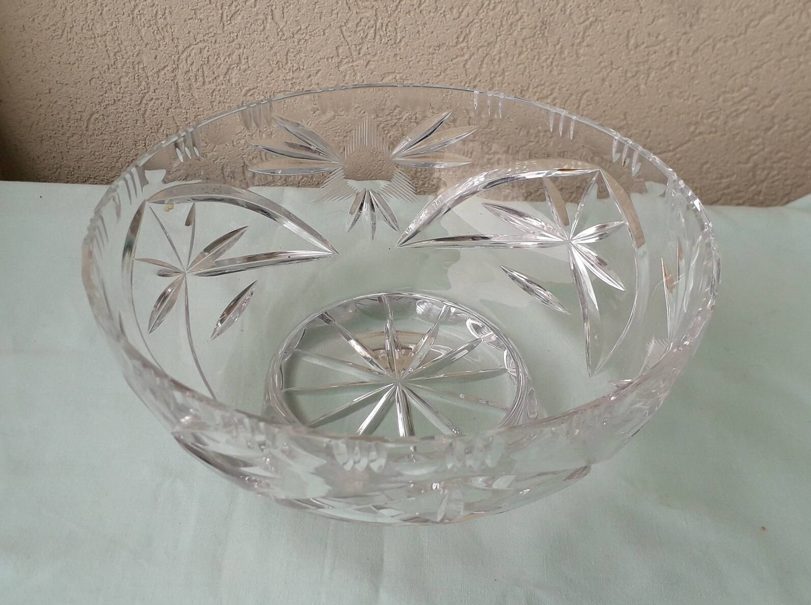 Crystal salad bowl