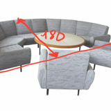 Sofa sofa Arc XXL and 2 Danish armchairs of the years 60/70