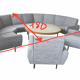 Sofa sofa Arc XXL and 2 Danish armchairs of the years 60/70