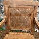 Barber's armchair in wood cannage and straw 1900