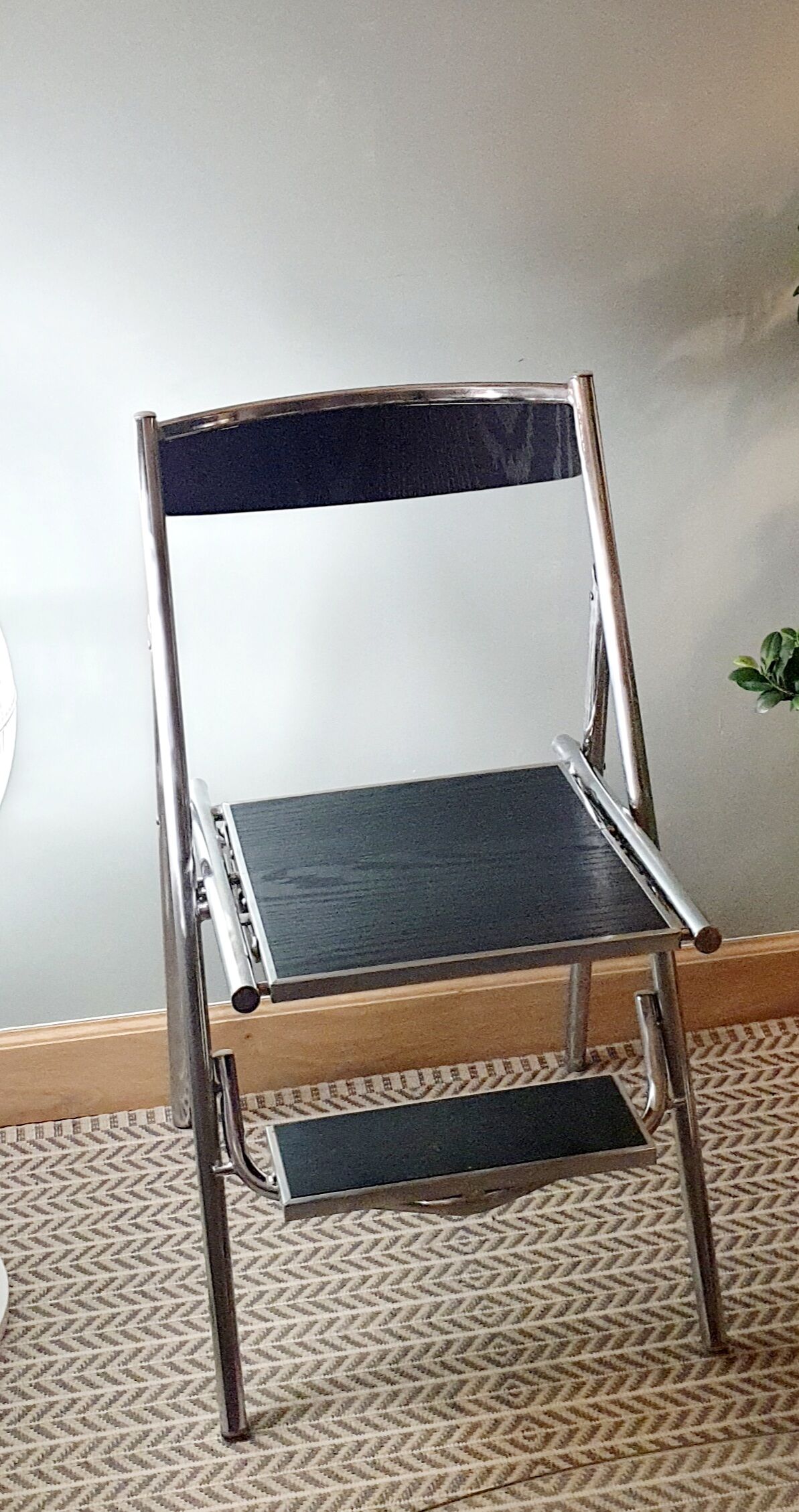 Folding stepladder chair italian design 1970