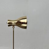 Minimalist brass floor lamp from the mid-century by Dieter Schulz for Wohnbedarf Ag, 1950s.