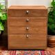 Commode vintage bois brut massif 1950