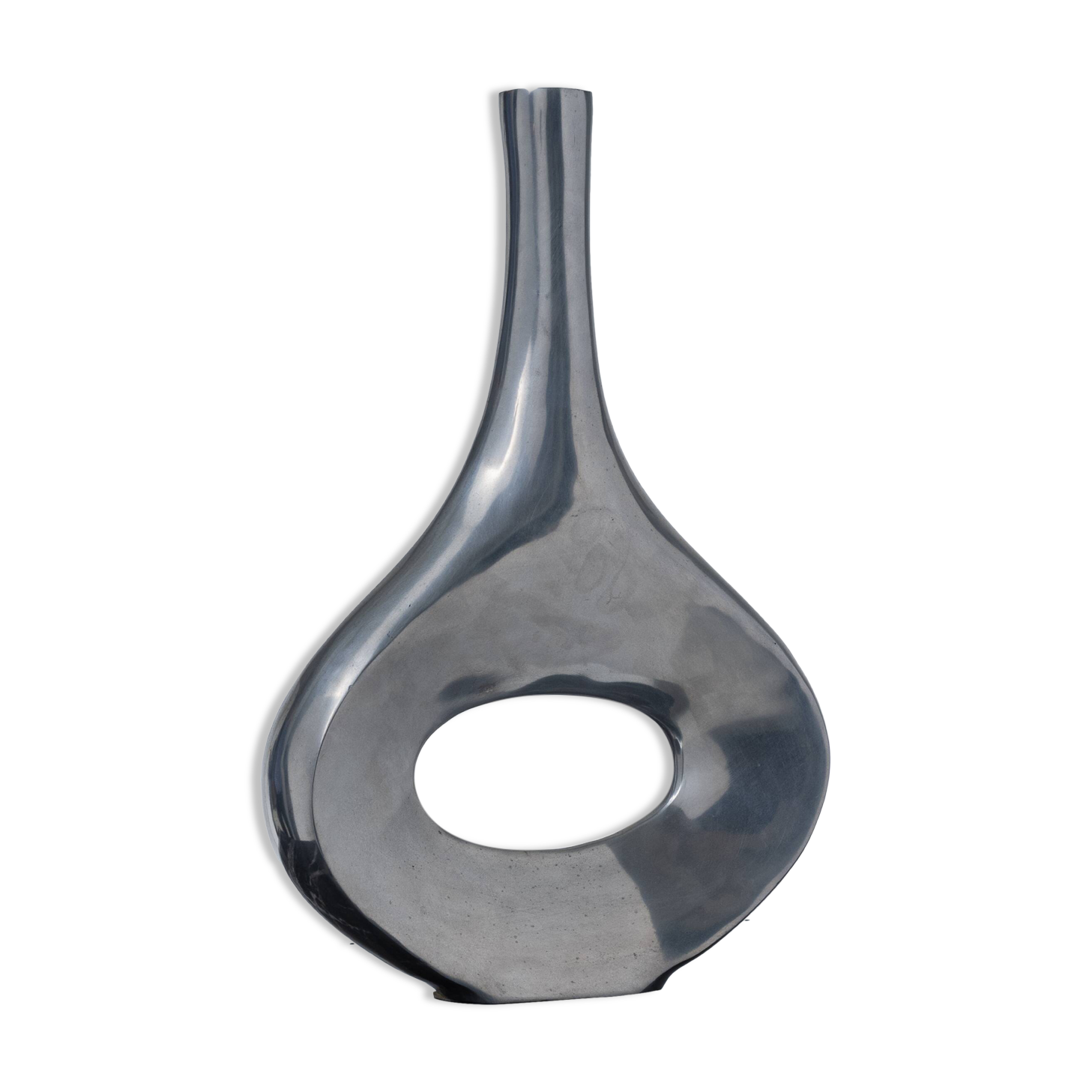 Vase soliflore en métal, 1980s