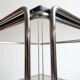 Table d’appoint vintage chrome & plateau en verre par Max Sauze édition Isocèle