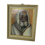 Tableau personnage africain signé Léon Salles