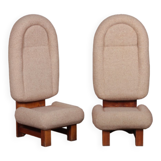 Pair of high armchairs from the 1970s