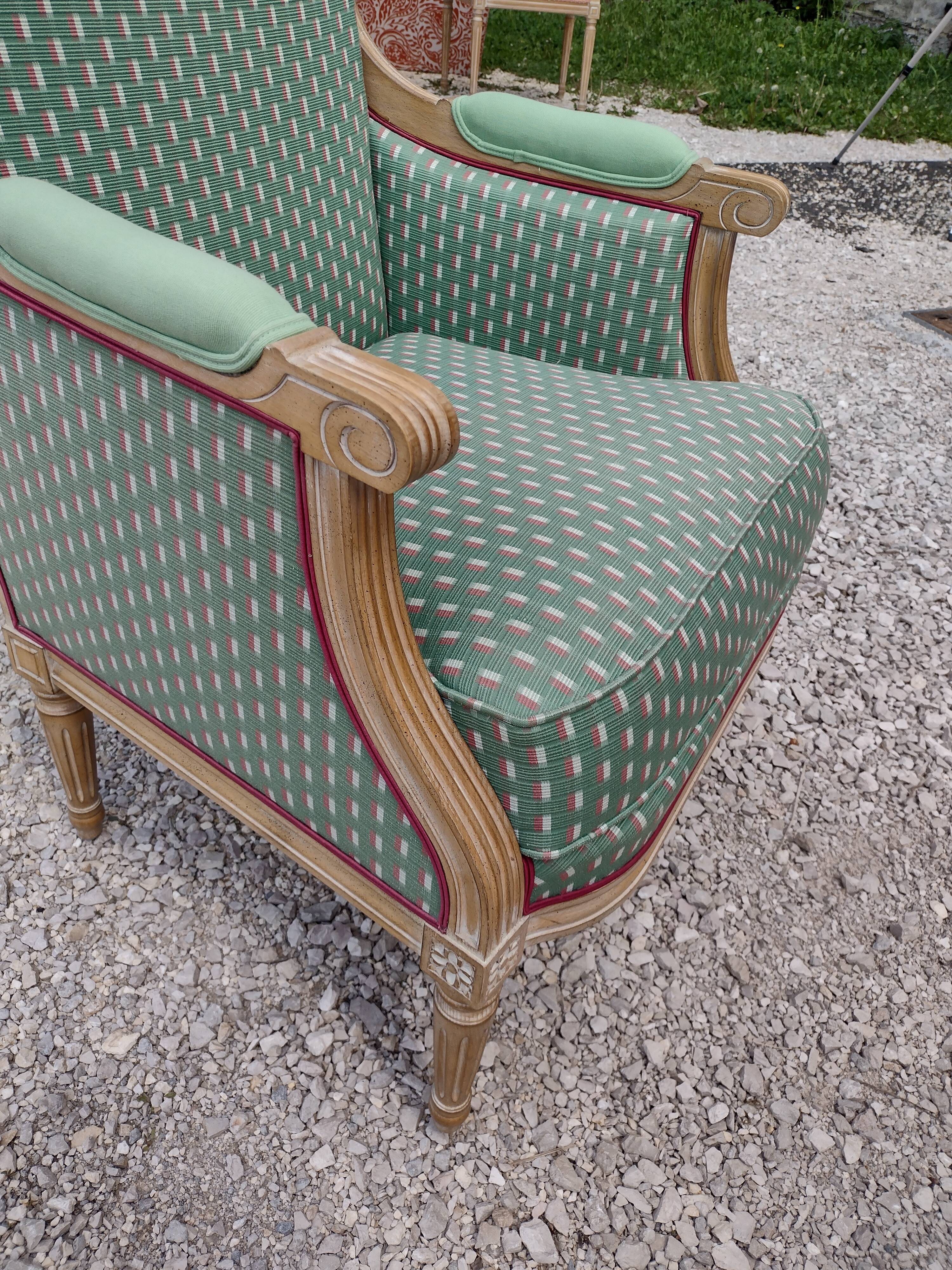 Bergère style Louis XVI verte