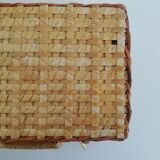 Vintage wicker suitcase