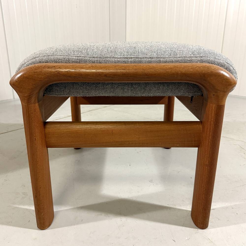 EMC Furniture teak highback easy chair & footstool Denmark 1970’s