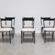 Rare set of 6 'S11' dining chairs by Alfred Hendrickx for Belform, 1950s