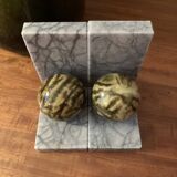 Art Deco Marble and Onyx Bookend