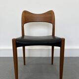 Set of 6 model 71 teak dining chairs by Niels O Møller for JL Møllers 1950s