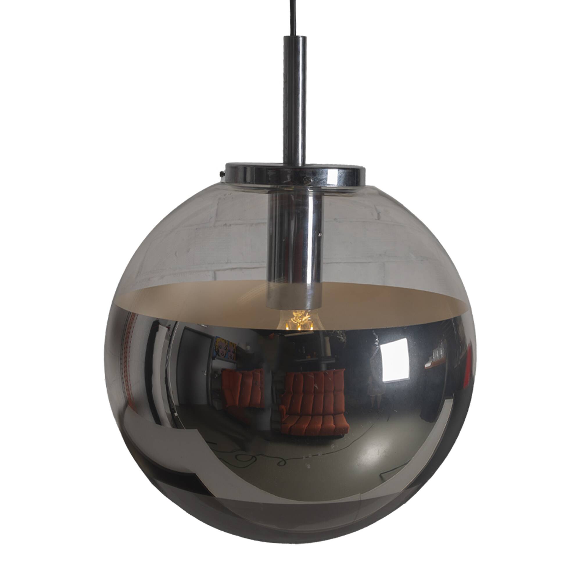 Chrome 'Magic Eye' Peil & Putzler Pendant Lamp