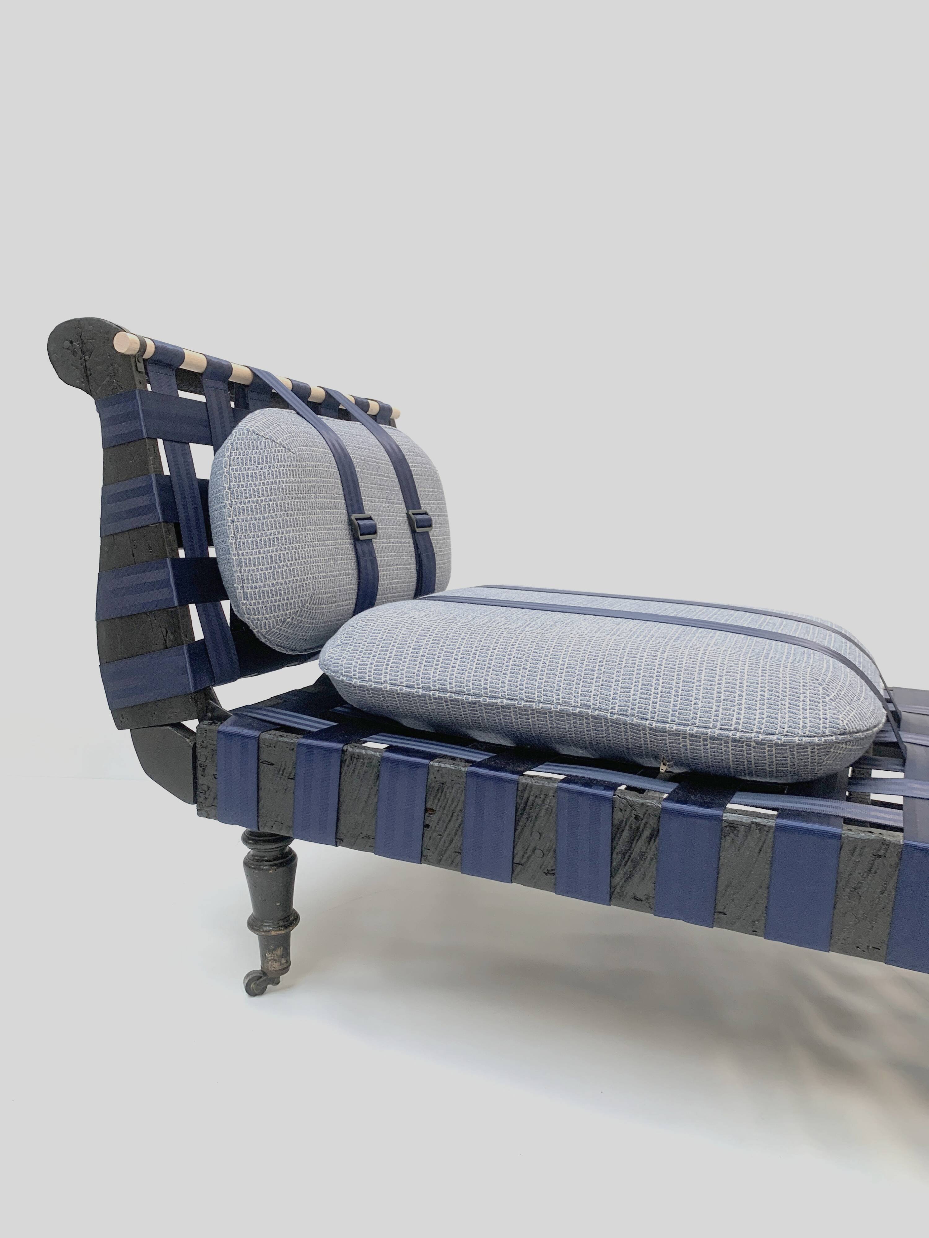 Antique Chaise Longue, c. 1870 — Restoration with Visible Craftsmanship